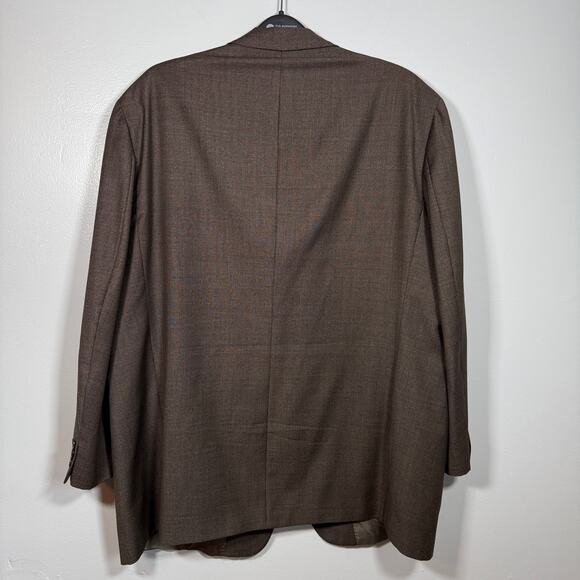 Men’s 48R Italian Wool Blazer Fabric by Loro Piana, Brown Classic Sport Coat - Picture 2 of 9